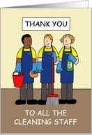 Coronavirus Thank you To the Cleaning Staff Cartoon Group card