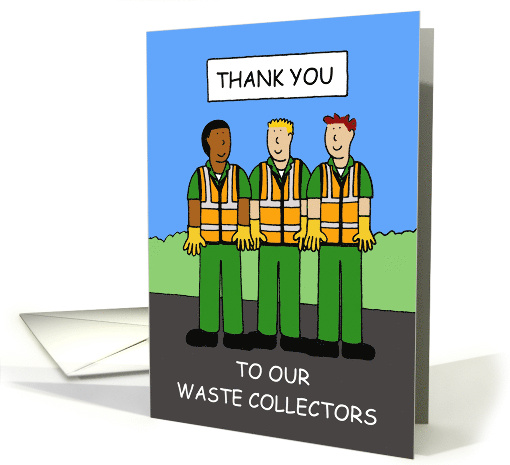 Coronavirus Self-isolation Thank you to Waste Collectors Cartoon card