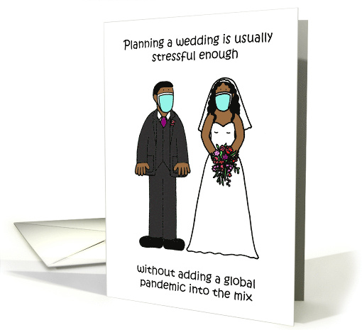Coronavirus Wedding Planning Stress Cartoon African... (1616404)