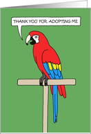 Congratulations on Adopting New Pet Bird Macaw Parrot card