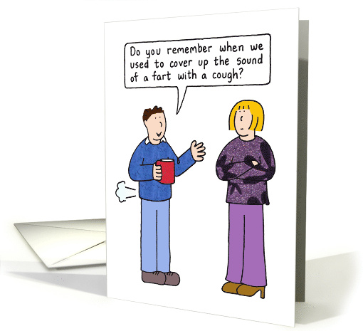 Coronavirus Farting and Coughing Cartoon Couple Humor card (1621498)