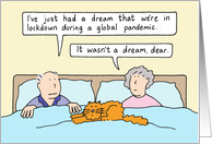 Coronavirus Dream Couple Truth Stranger Than Fiction Cartoon Humor card