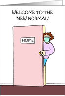 Coronavirus Cartoon Welcome to the New Normal Humor card
