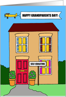 Happy Grandparents Day Covid 19 Self-isolating Cartoon House card