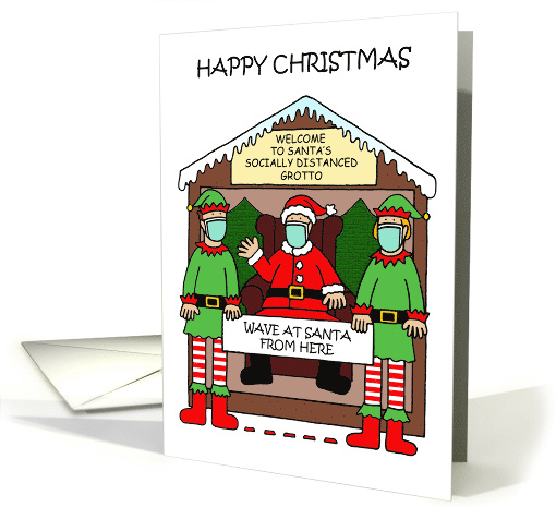 Covid 19 Happy Christmas, Santas Socially Distanced Covid 19 Happy Ch