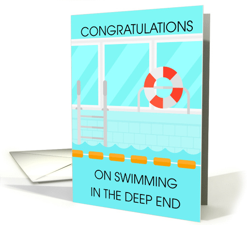 Congratulations on Swimming in the Deep End card (1630944)