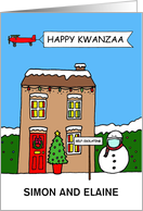 Covid 19 Happy Kwanzaa to Personalize Any Names Cartoon Humor card