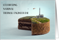 National Thermal Engineer Day July 24th Cake and Power Plant card