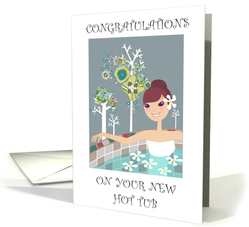 Congratulations on New Hot Tub Stylish Illustration of a... (1634458)