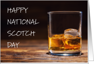 National Scotch Day July 27th Scotch Whisky and Ice in a Glass card