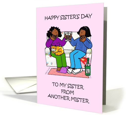 Happy Sister's Day African American Ladies Cartoon card (1636452)