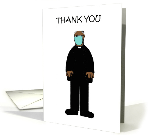 Covid 19 Thank you to African American Vicar, Cartoon,... (1636706)