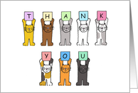 National Thank You Day September 15th Cartoon Cats card