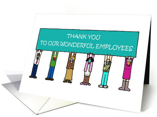 Covid 19 Thank you to Employees Cartoon Group of People... (1637146)