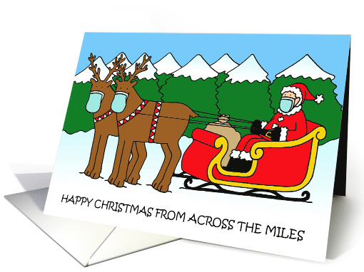Covid 19 Christmas Across the Miles Santa & Reindeers in... (1637500)