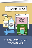 Covid 19 Thank You Co-worker For Buying Masks & Cleaning Supplies card