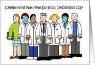 National Surgical Oncologist Day Cartoon Group of Medics card