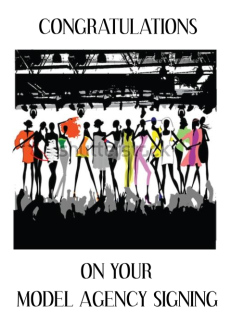 Congratulations Model Agency Signing Catwalk Illustration