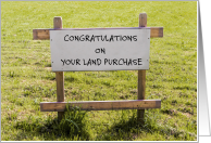 Congratulations on Land or Plot Purchase card