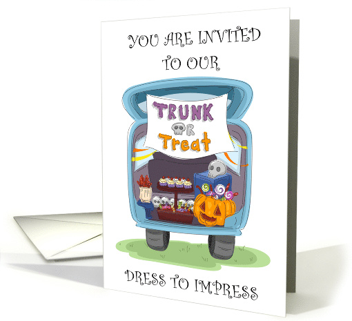 Trunk or Treat Invitation Halloween Spooky Fun card (1649812)