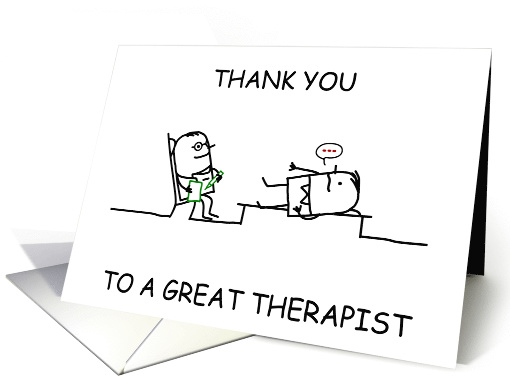 Thank You to Therapist Cartoon Therapist and Client Lying... (1654018)