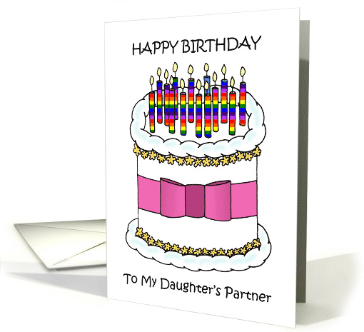 Happy Birthday to Partner of Gay Daughter Cartoon Cake... (1666886)