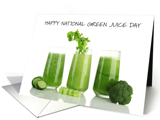 National Green Juice Day January 26th Green Smoothies card (1668962)