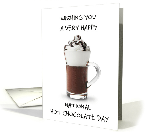National Hot Chocolate Day January 31st Cocoa and Chocolate card