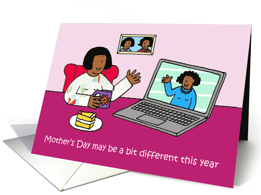 Covid 19 Happy Mother's Day Remote Celebration African American card