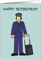 Happy Retirement to Female Pilot card