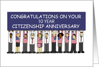 American Citizenship Anniversary Congratulations to Customize card