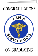 Congratulations on Graduating as a Service Dog card