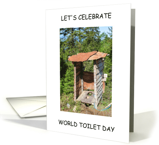 World Toilet Day November 19th Rustic Outhouse card (1677714)