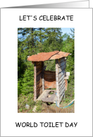 World Toilet Day November 19th Rustic Outhouse card