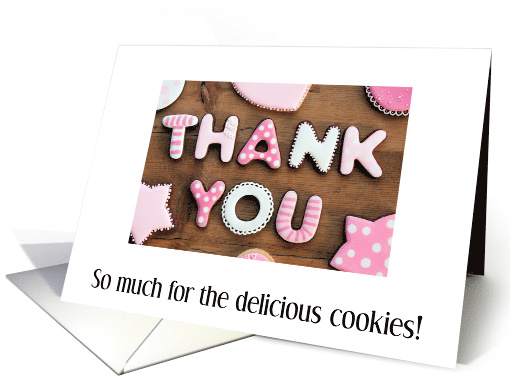 Thank You for the Cookies Baking Gift Cookie Letters card (1679122)