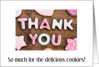 Thank You for the Cookies Baking Gift Cookie Letters card