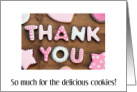 Thank You for the Cookies Baking Gift Cookie Letters card