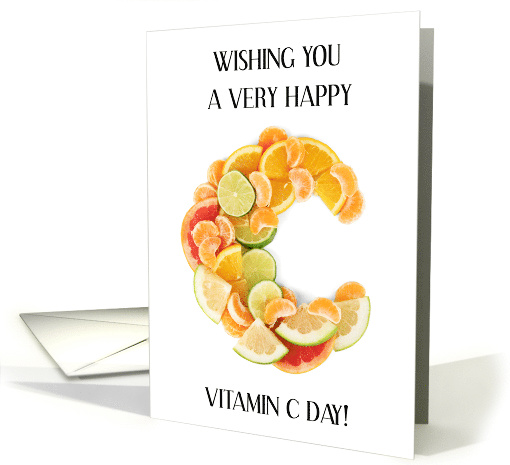 National Vitamin C Day April 4th Citrus Fruits Letter C card (1679674)