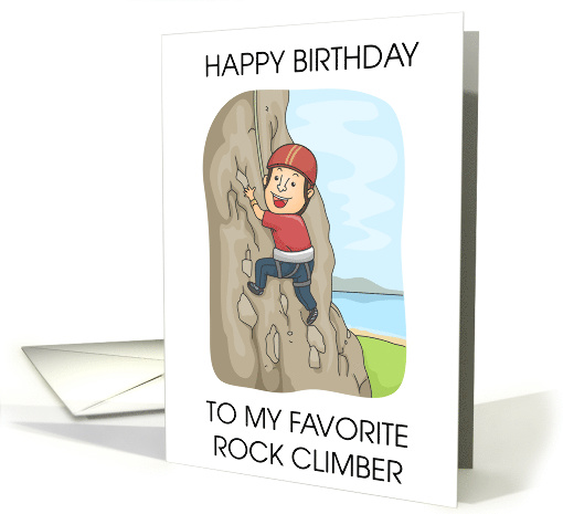 Happy Birthday Male Rock Climber Mountineer card (1680004)