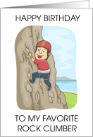 Happy Birthday Male Rock Climber Mountineer card