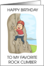 Happy Birthday Male Rock Climber Mountineer card