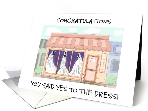 Congratulations on Buying Wedding Dress Bridal Boutique card (1680192)
