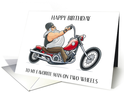 Happy Birthday Motorbike Rider Cartoon Humor card (1680822)