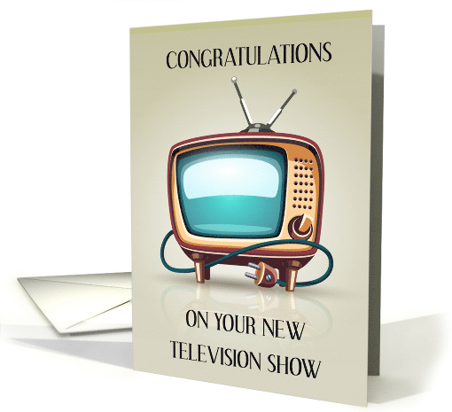 Congratulations on Your New Show On Television Retro TV card (1681092)