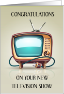 Congratulations on Your New Show On Television Retro TV card