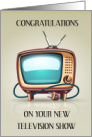 Congratulations on Your New Show On Television Retro TV card