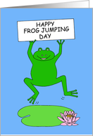 National Frog Jumping Day May 13th Cartoon Leaping Frog card