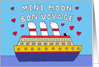 Mini Moon Bon Voyage Romantic Cruise Ship with Hearts card