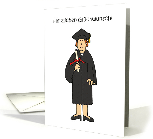 Congratulations on Graduating in German for Her card (1685818)