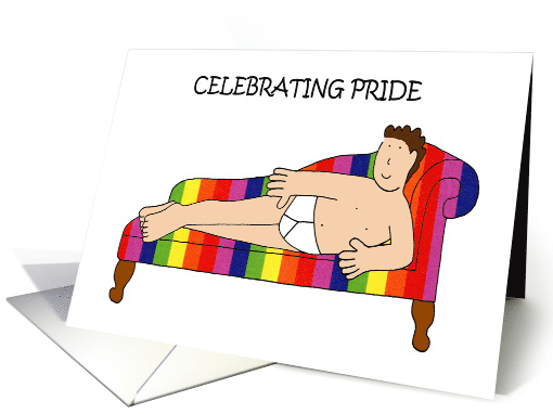 National Pride Month June Man Wearing White Underpants card (1686510)